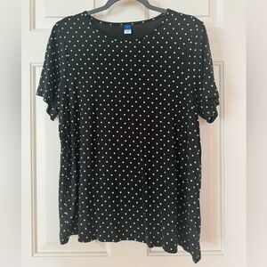 Old Navy Polka Dot Luxe T-Shirt, Large